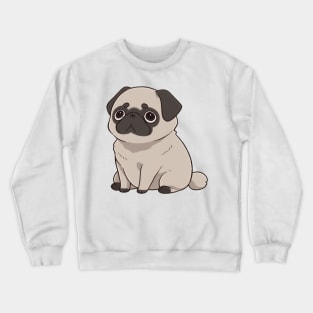 Sad Pug Waiting Crewneck Sweatshirt